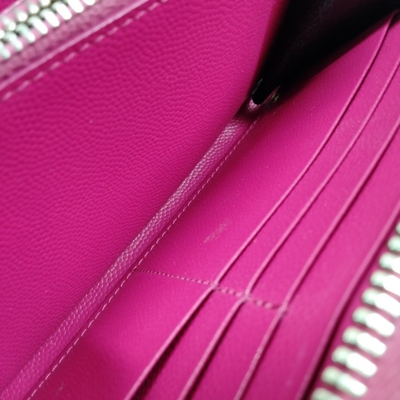 Saint Laurent Long Wallet Pink Leather - Picture 7 of 9